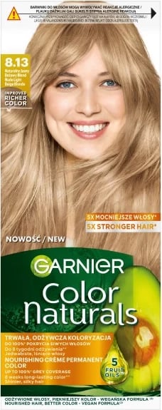 Ngjyrë për flokë për femra Garnier Color Naturals 8.13, Natural Light Blonde, 1 copë