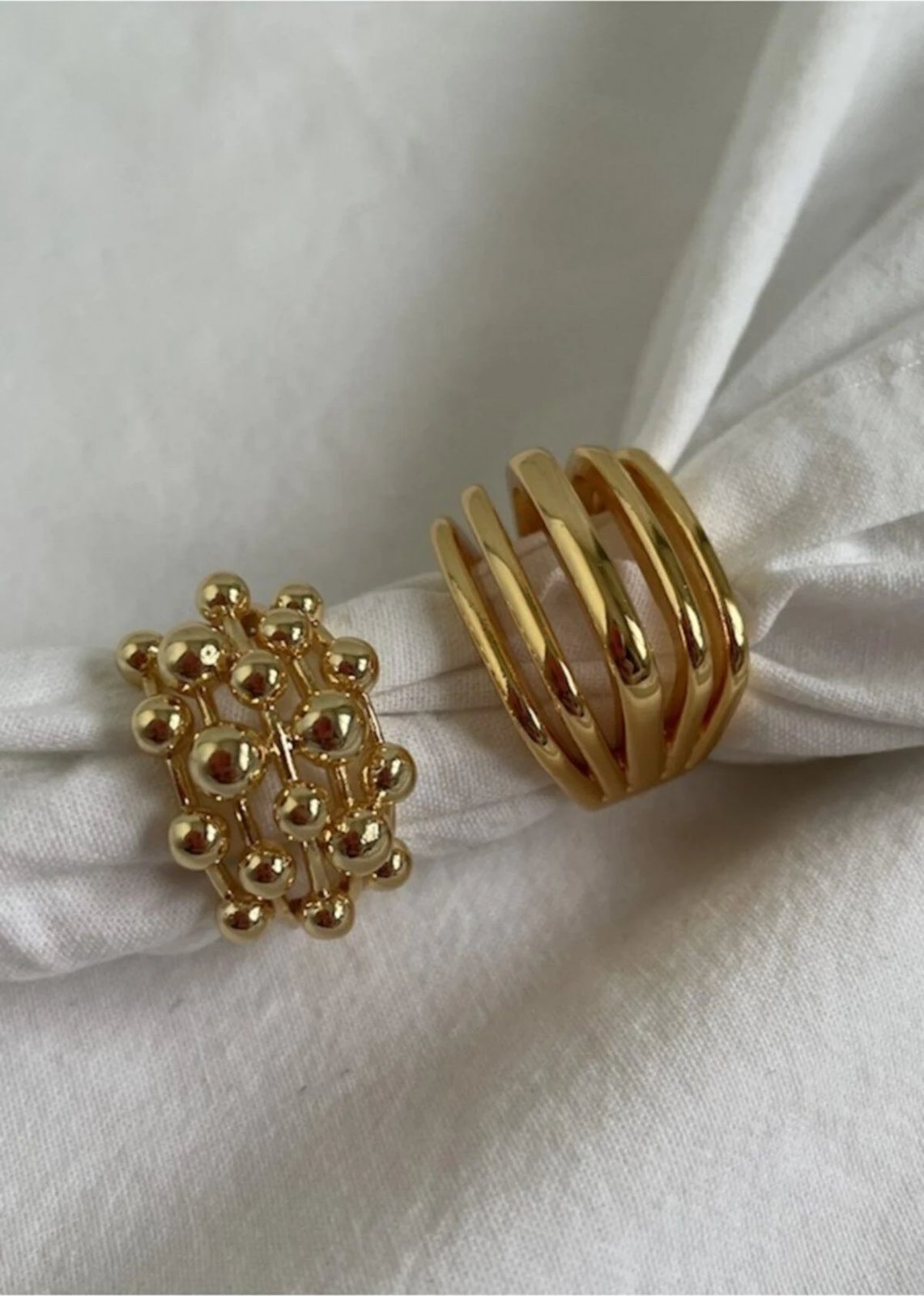 Unazë Jumeon, Bubbleset, ngjyrë ari, set prej dy copash