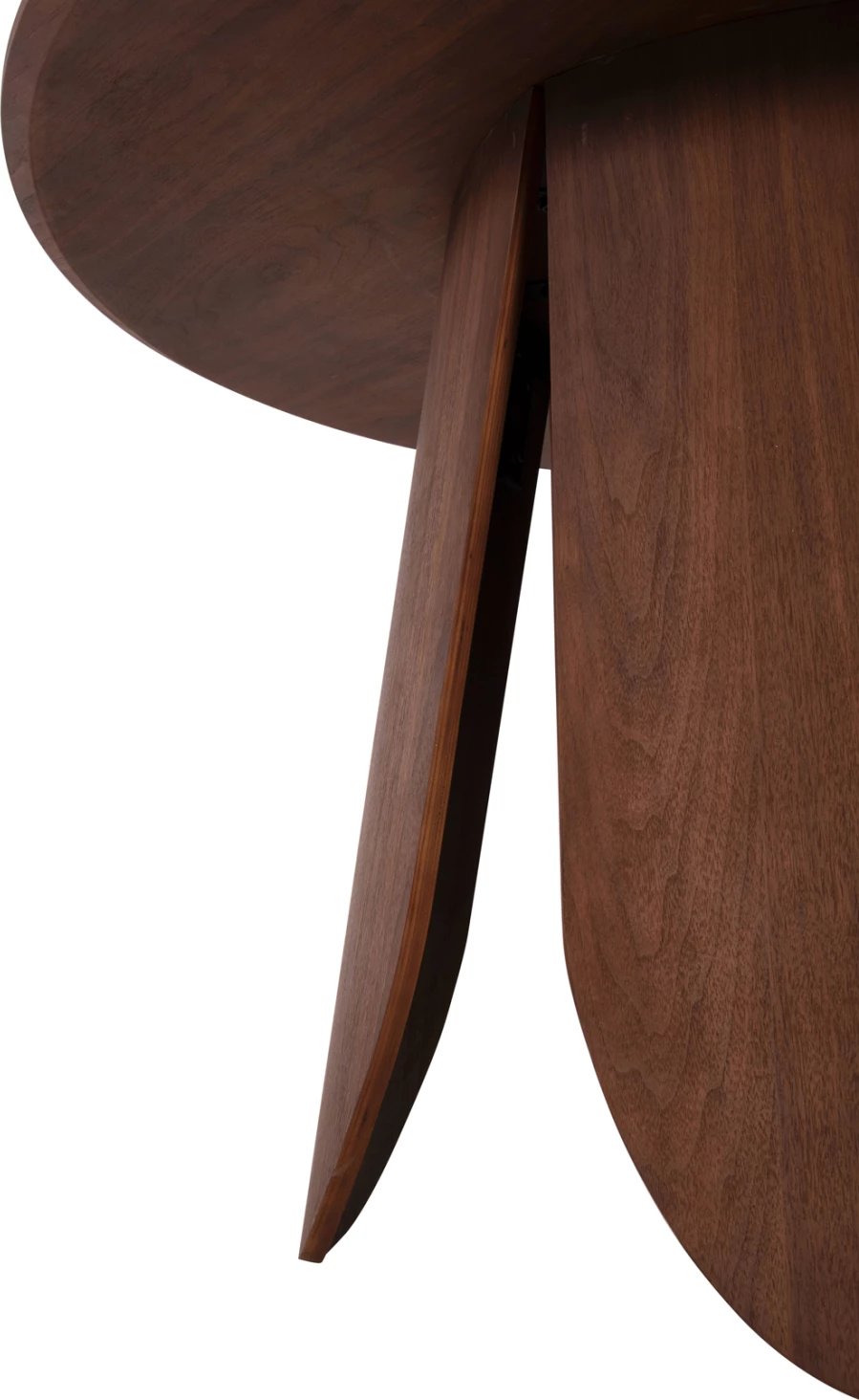 Tavolinë e rrumbullakët për ngrënie, DENTY, MDF me furnir lisi, ngjyrë arre, Φ120x75H cm