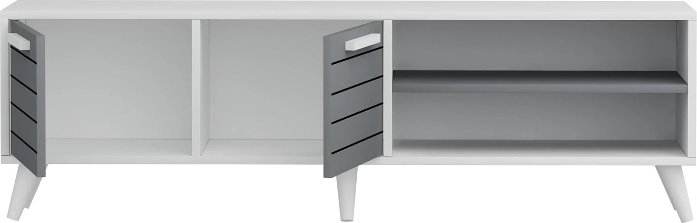 Komodë TV Skye Decor, e bardhë, antracit