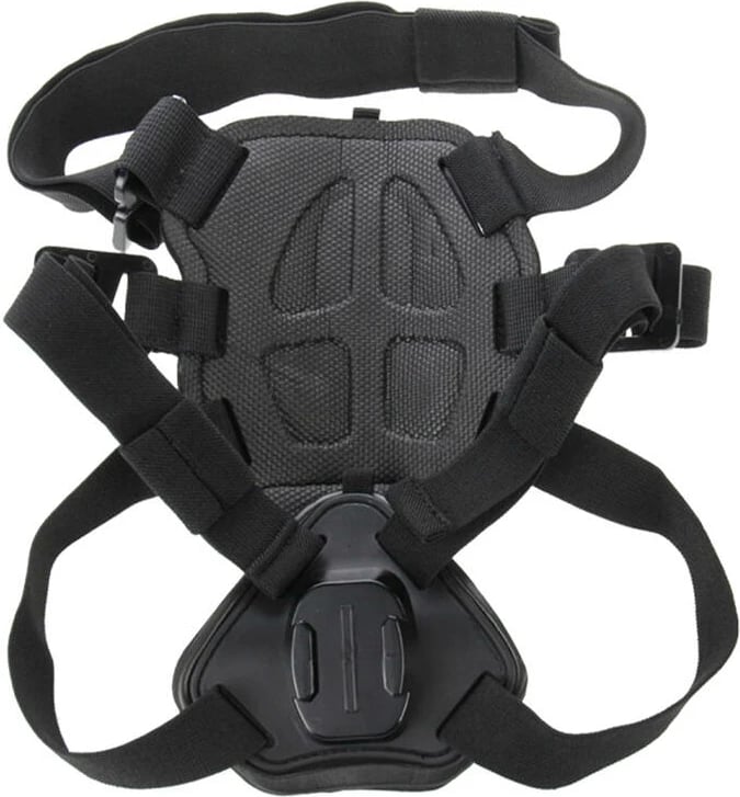 Rrip gjoksi për qen Puluz PU156 për kamera aksioni GoPro/Insta360/DJI, i zi