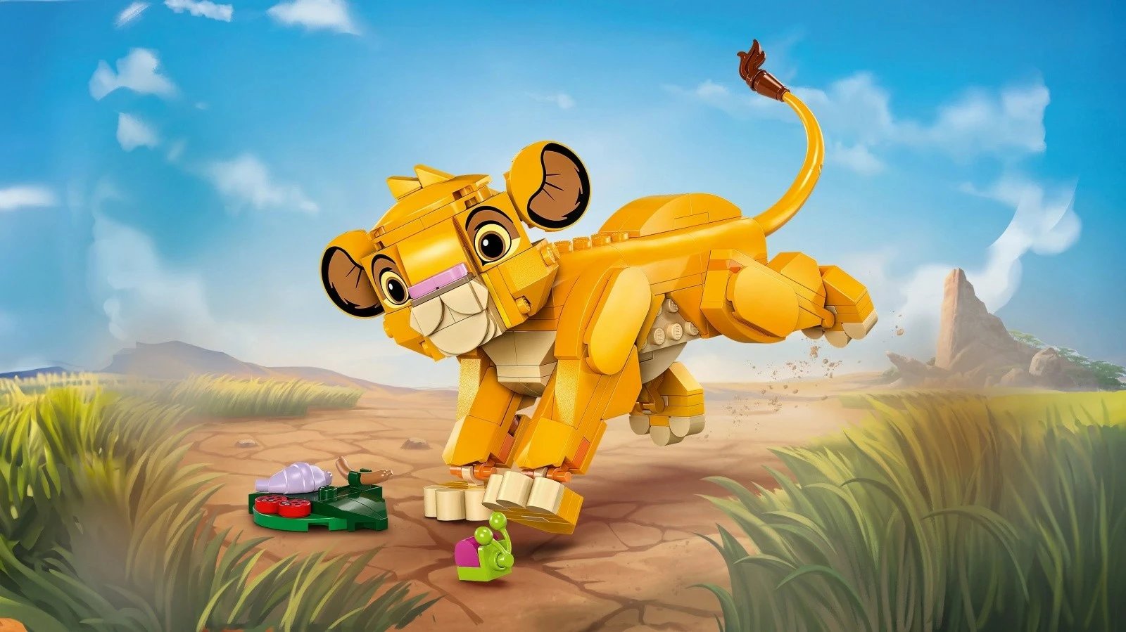 Set ndërtimi LEGO Disney Lion King 43243, Simba, 222 pjesë, e verdhë