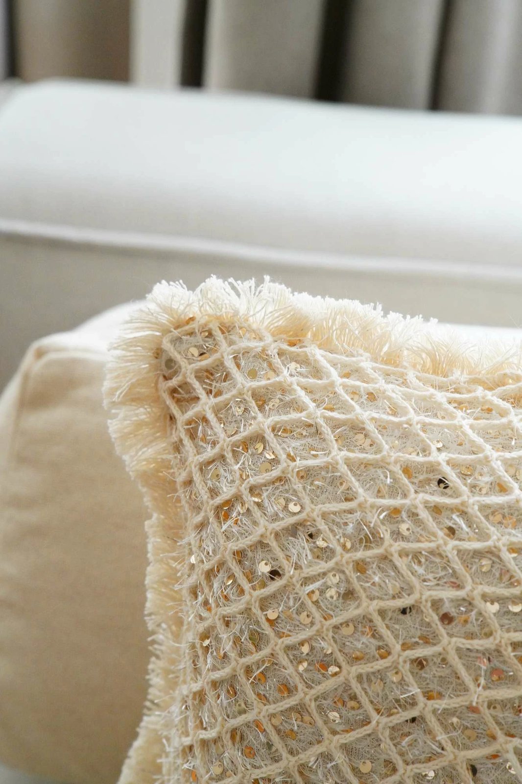 Jastëkëmbulesë bezhë Evila Originals, KET007, 43x43cm