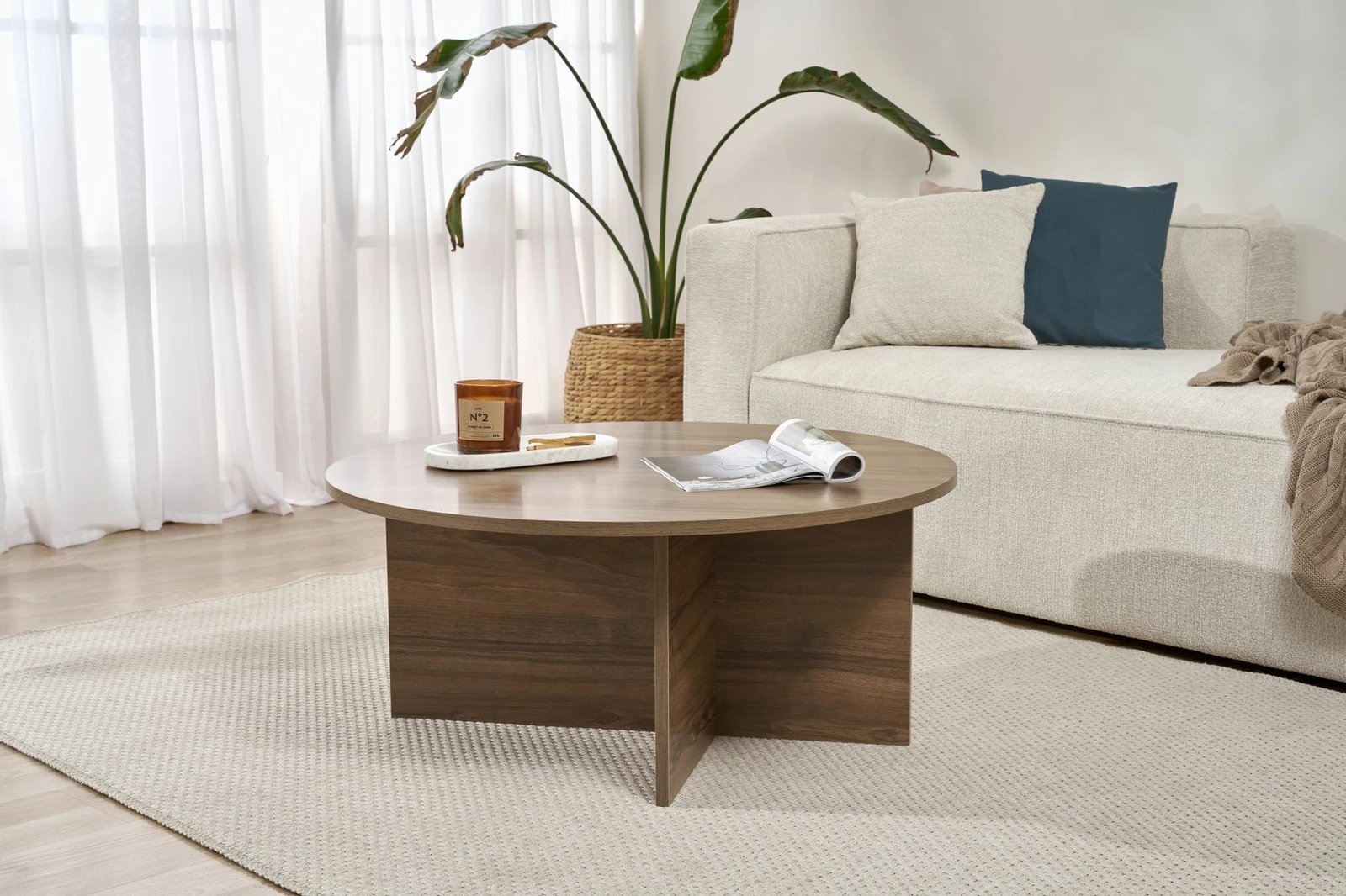 Tavolinë kafeje Nordure, Soleil, ngjyrë arre