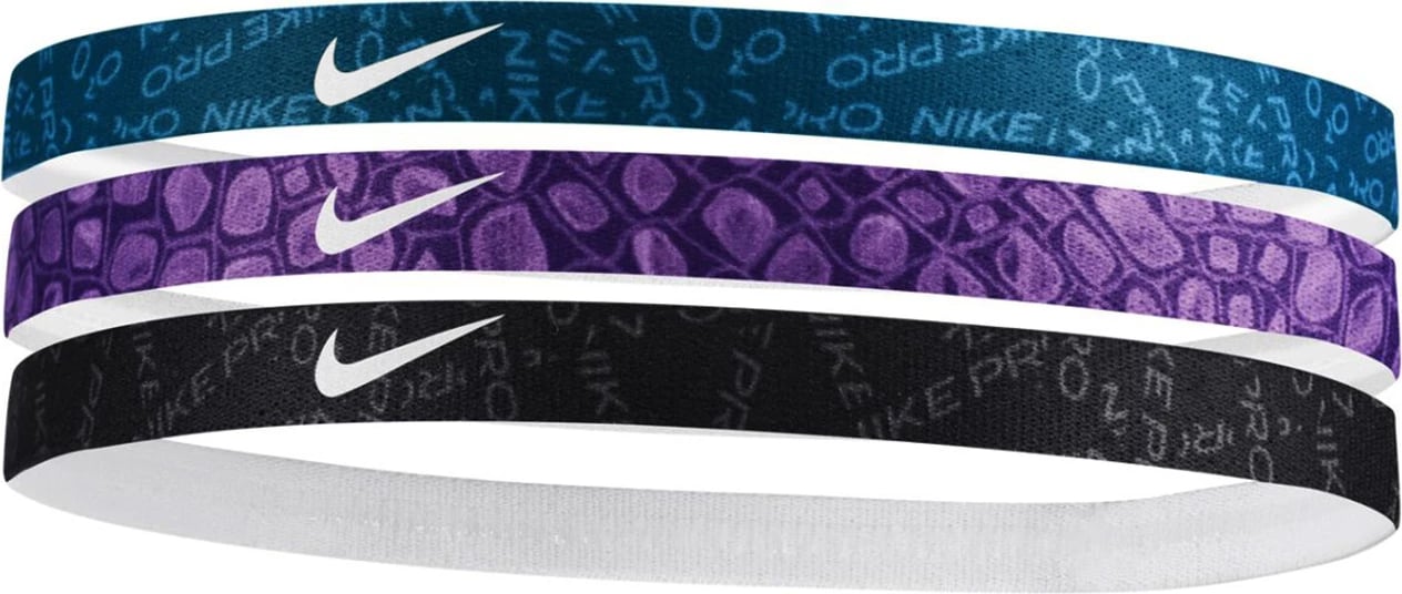 Shirit flokësh Nike unisex, të zezë/purpurt/kaltër