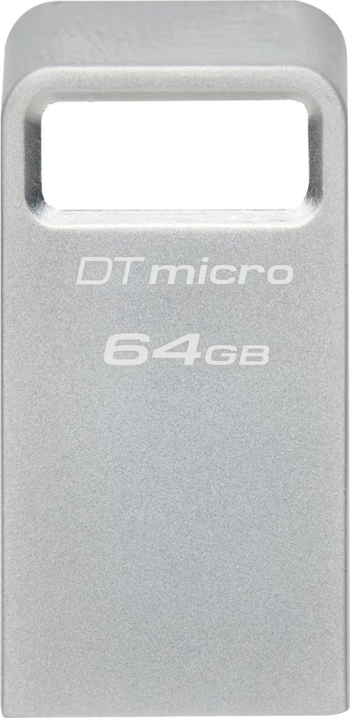 USB flash Kingston DataTraveler Micro 64GB, USB 3.2, Metal, Argjend