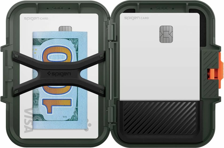 Mbështjellës Spigen Lock Fit MagSafe për karta, i gjelbër