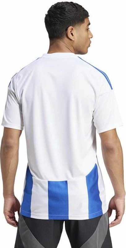 Fanellë për meshkuj adidas, me vija, e bardhë dhe blu