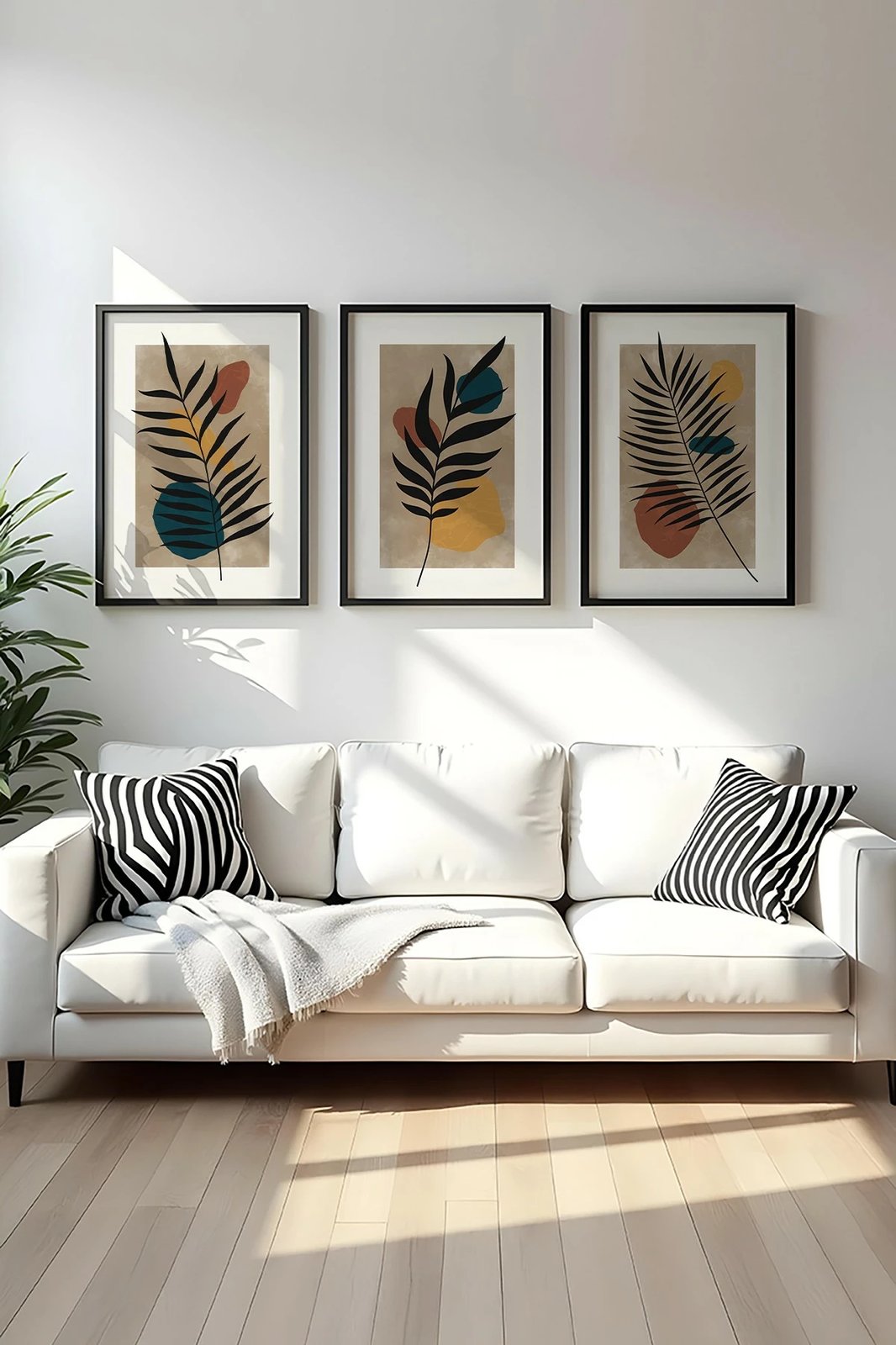 Pikturë dekorative me kornizë MDF (3 copë), Wallity, Huhu483S, 20x30cm