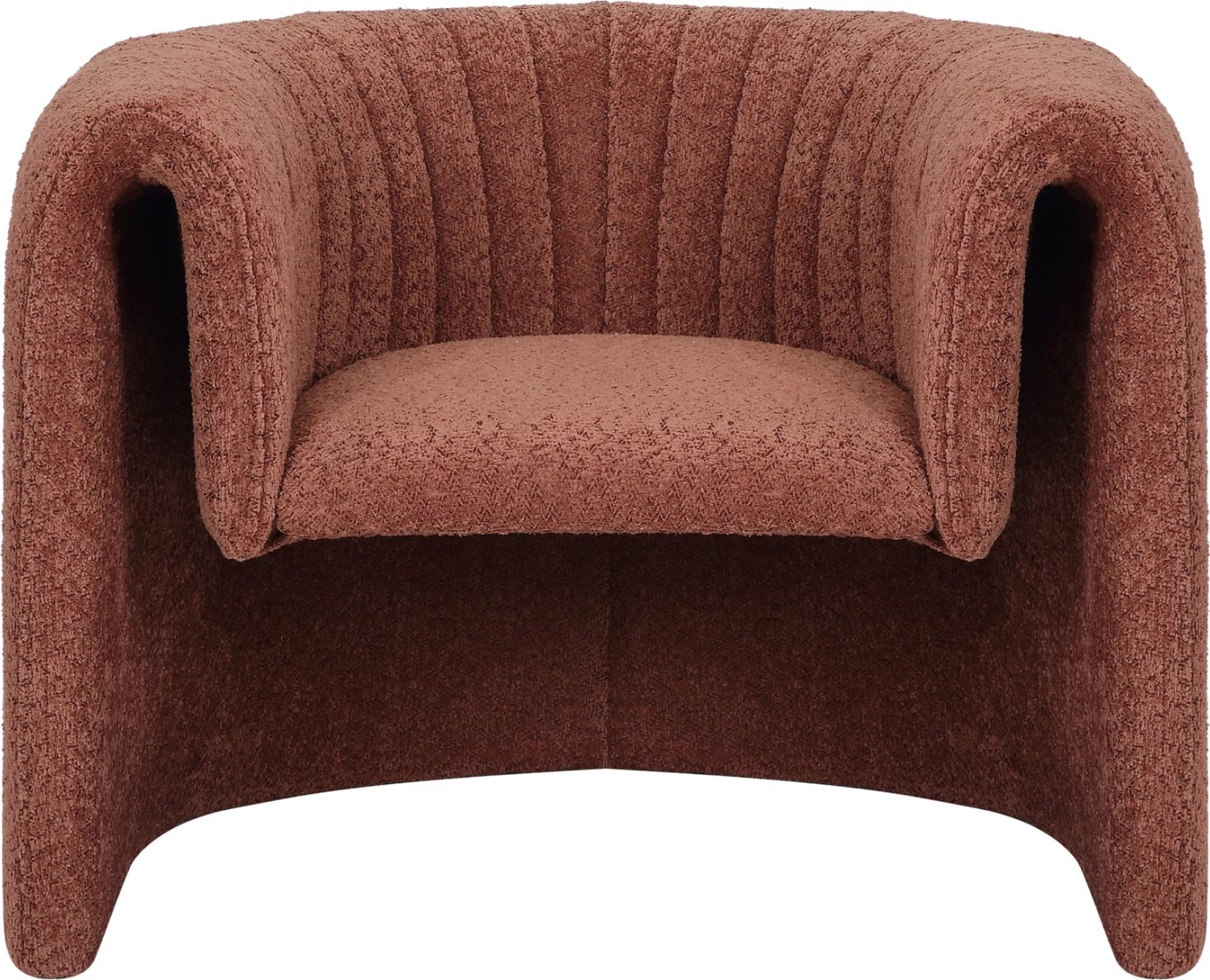 Fotelje RIKER FH9682.02 kornizë metalike, pëlhurë e kuqe tullë, 92x74x69H cm