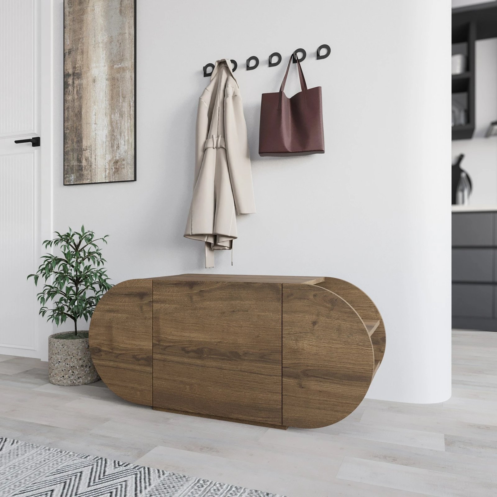 Dollap këpucësh Skye Decor, Pozy Shoe Bench, ngjyrë Hitit