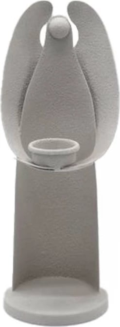 Mbajtës qirinjsh SERAF, metal i bardhë, 11.5x10.5x30.5 cm