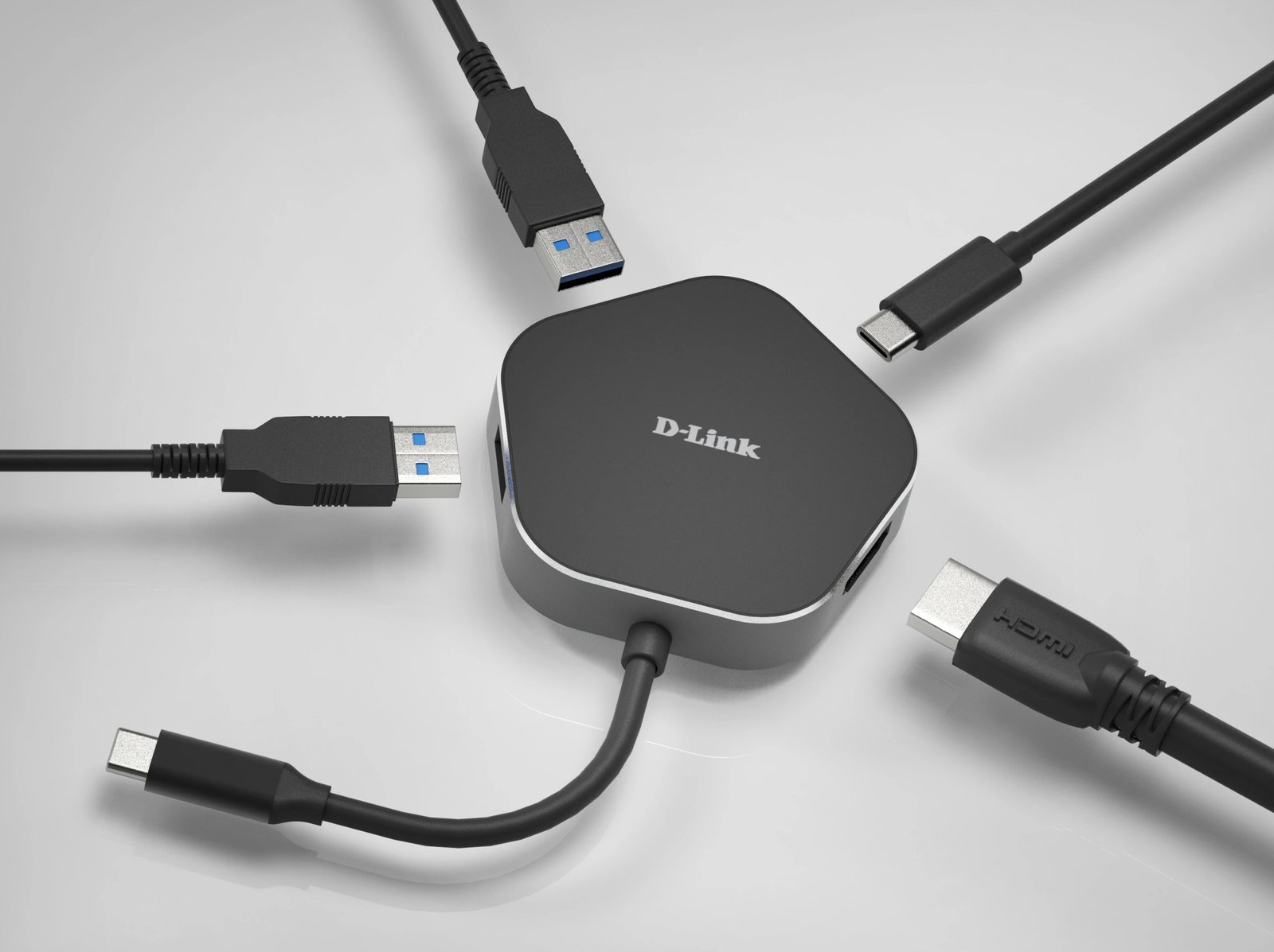 Hub USB D-Link DUB-M420, Thunderbolt 3, 60 W, Alumini, i zi