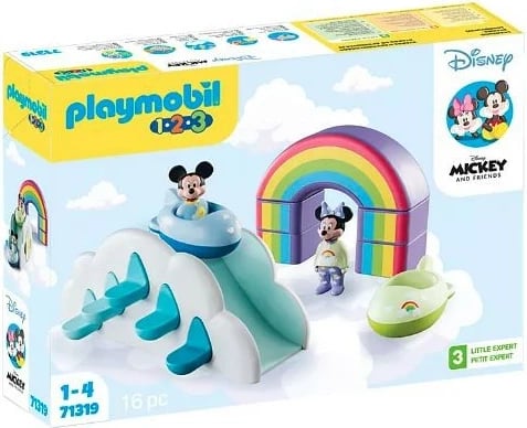 Set lodrash Playmobil 1-2-3 Cloud House Mickey and Minnie, 16 pjesë, shumëngjyrëshe