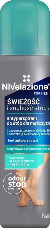 Antiperspirant për këmbë Farmona Nivelazione For Men për meshkuj, 180ml