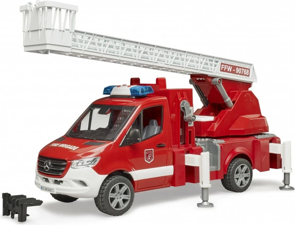 Kamion zjarrfikës lodër BRUDER Mercedes Benz Sprinter BR-02673 me drita dhe tinguj, i kuq