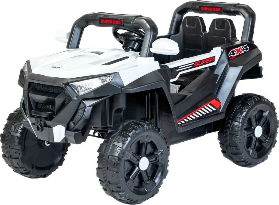 Makinë elektrike për fëmijë, Baby Mix Space, buggy stil 4x4, dy vende, e bardhë