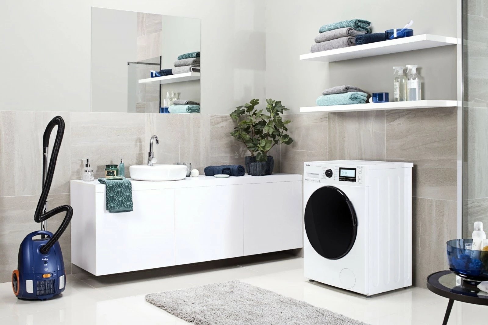 Fshesë me korent me qese Amica FEN TURBO VM2062, HEPA 13, 3L, 900W, Kaltër e errët