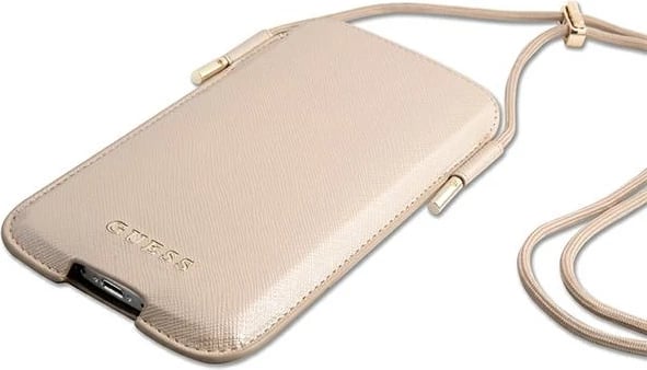 Mbështjellës telefoni Guess Saffiano, GUE001294, për iPhone 12/12 Pro 6.1", Ari