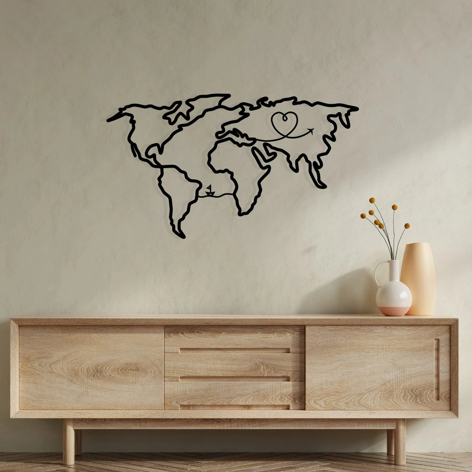 Aksesor dekorativ metalik për mur Wallity, Stella