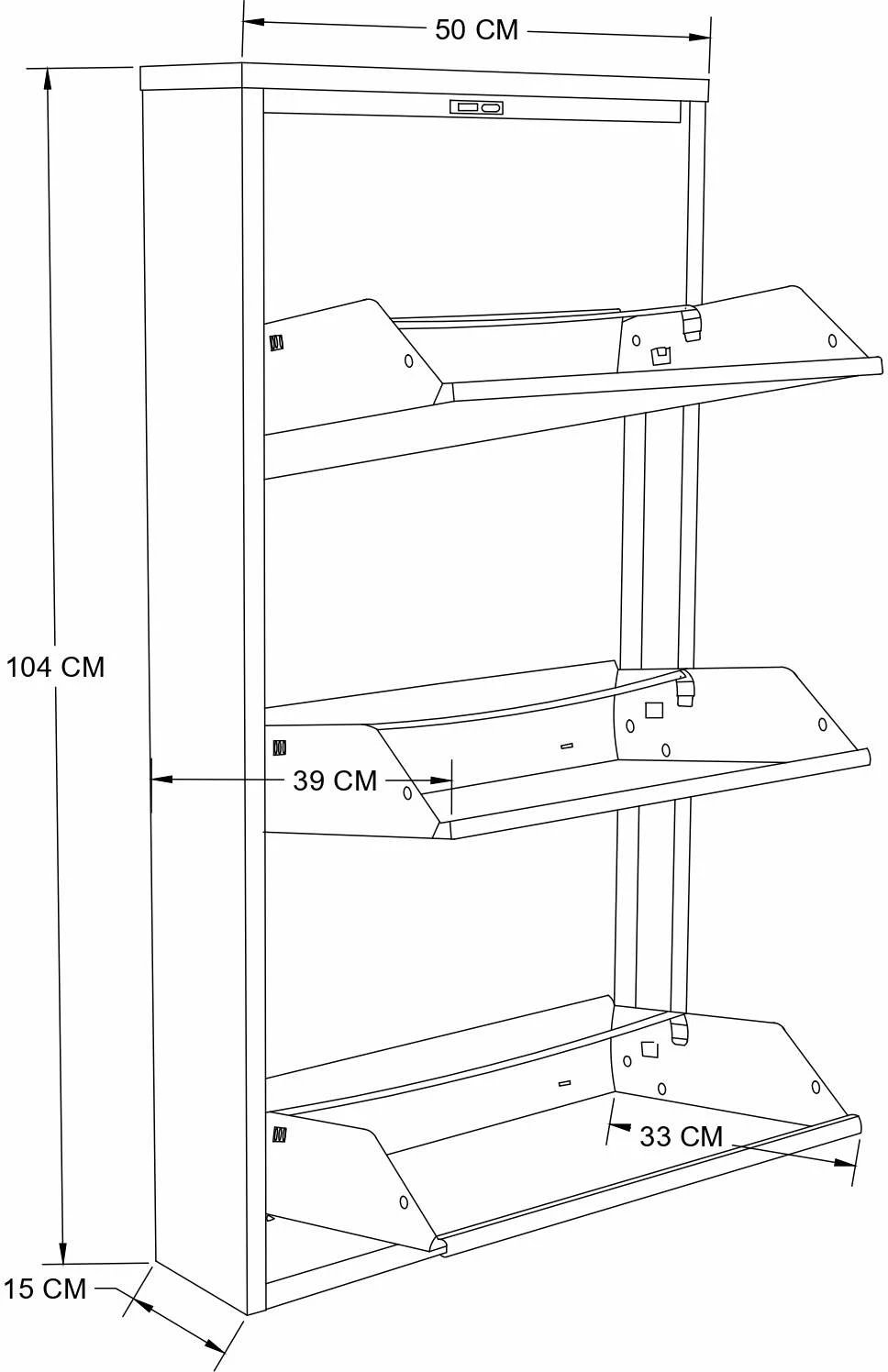 Dollap këpucësh, Skye Decor, Torino 3, ngjyrë antracit