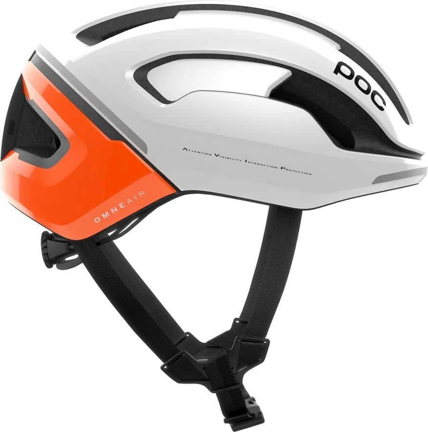 Helmetë POC Omne Beacon MIPS, M/54-59cm, Bardhë, portokalli