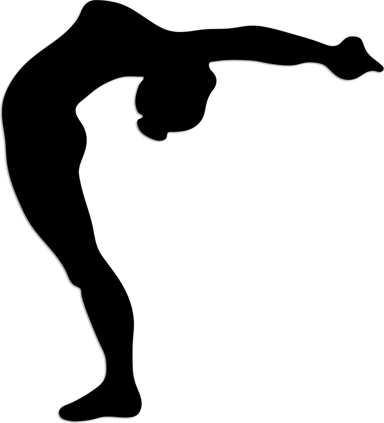 Aksesor dekorativ metalik për mur, Wallity, Yoga 21, ngjyrë e zezë, 50x55cm