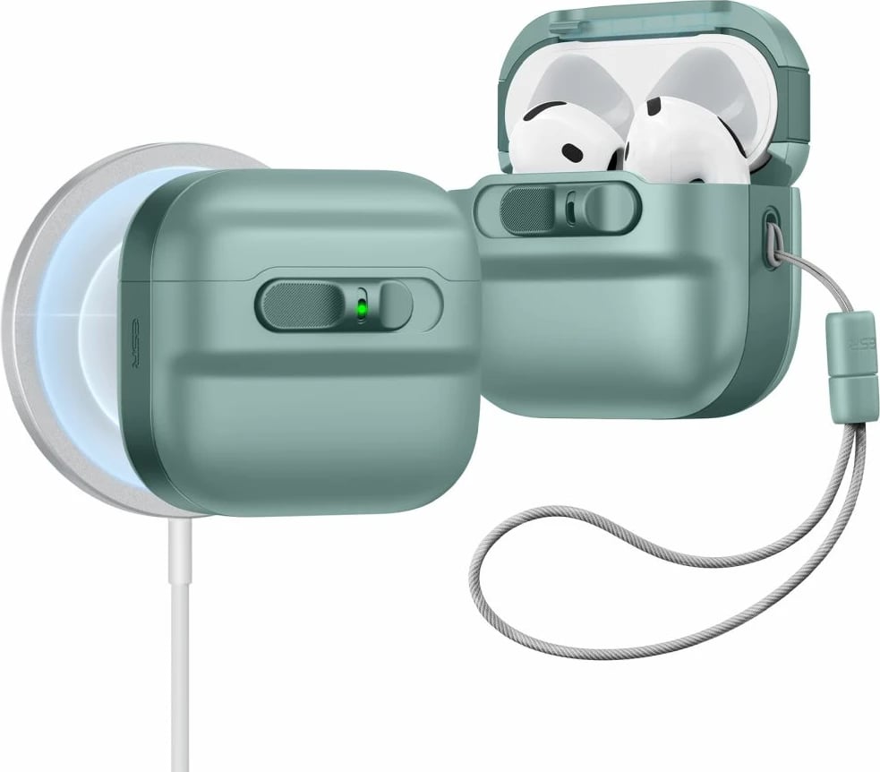 Mbështjellës ESR Pulse HaloLock MagSafe për AirPods 4, i gjelbër