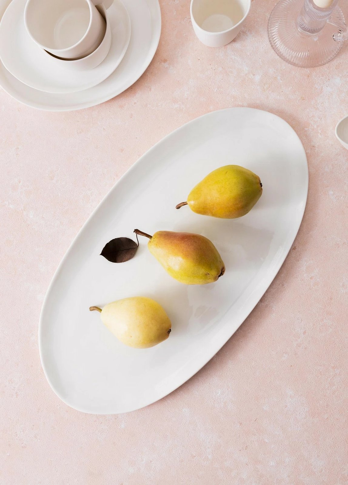 Pjatë servirëse Hermia CTT0024, 22 x 43 x 1 cm, e bardhë