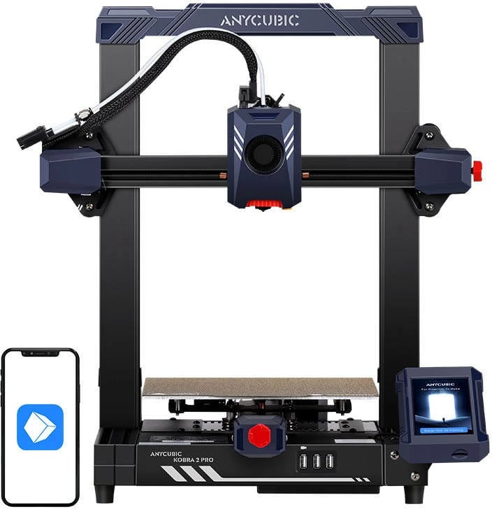Printer 3D AnyCubic Kobra 2 Pro, FDM, 250x220x220 mm, i zi