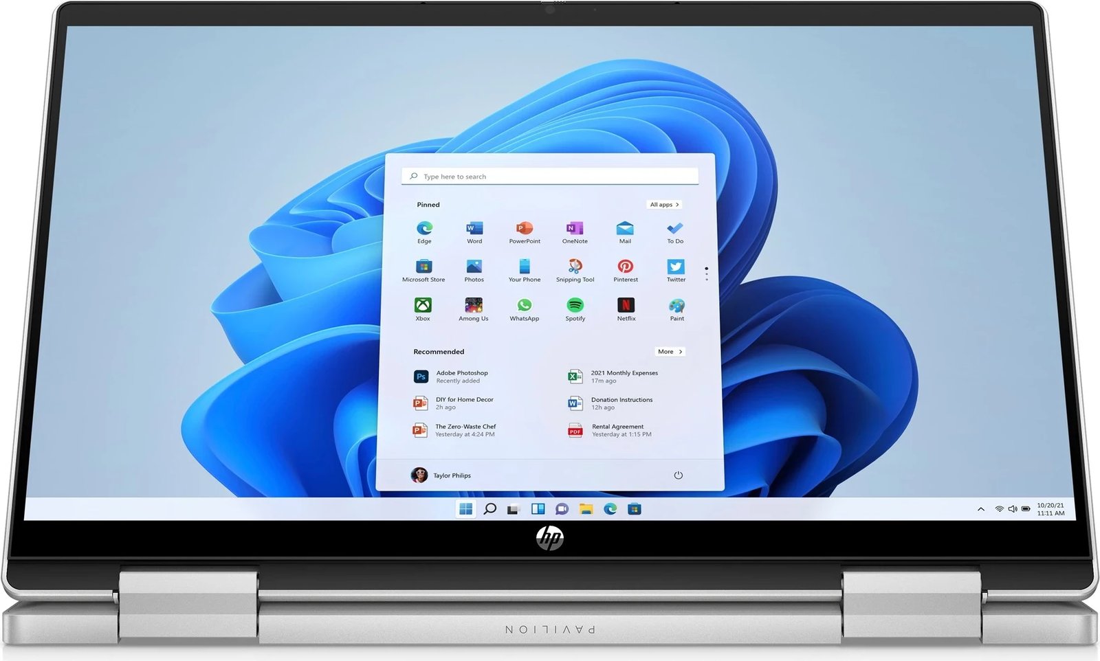 Laptop hibrid HP Pavilion x360 14-ek0002nw, Intel® Core™ i5, 16 GB RAM, 512 GB SSD, ekran prekës Full HD, Argjendtë