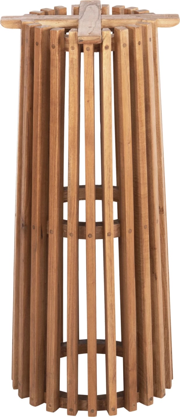 Bazë për bar, lartësi mesatare, rrumbullake, FRANTZ FH1, dru MINDI, ngjyrë natyrale, Φ40x90Hcm