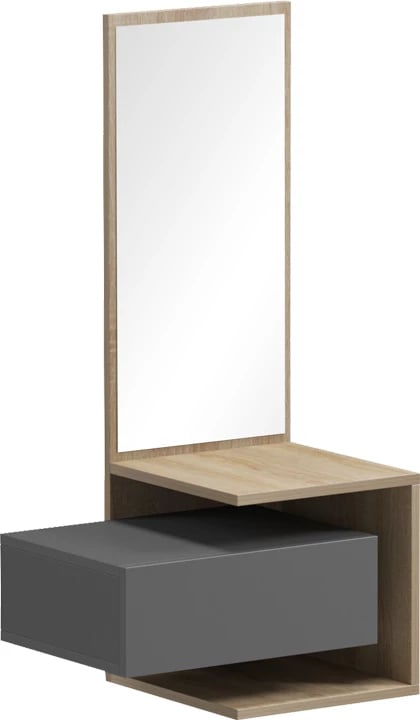 Tavolinë për grim Kendi melamine ngjyrë gri-cemente 49.1x31.3x90cm