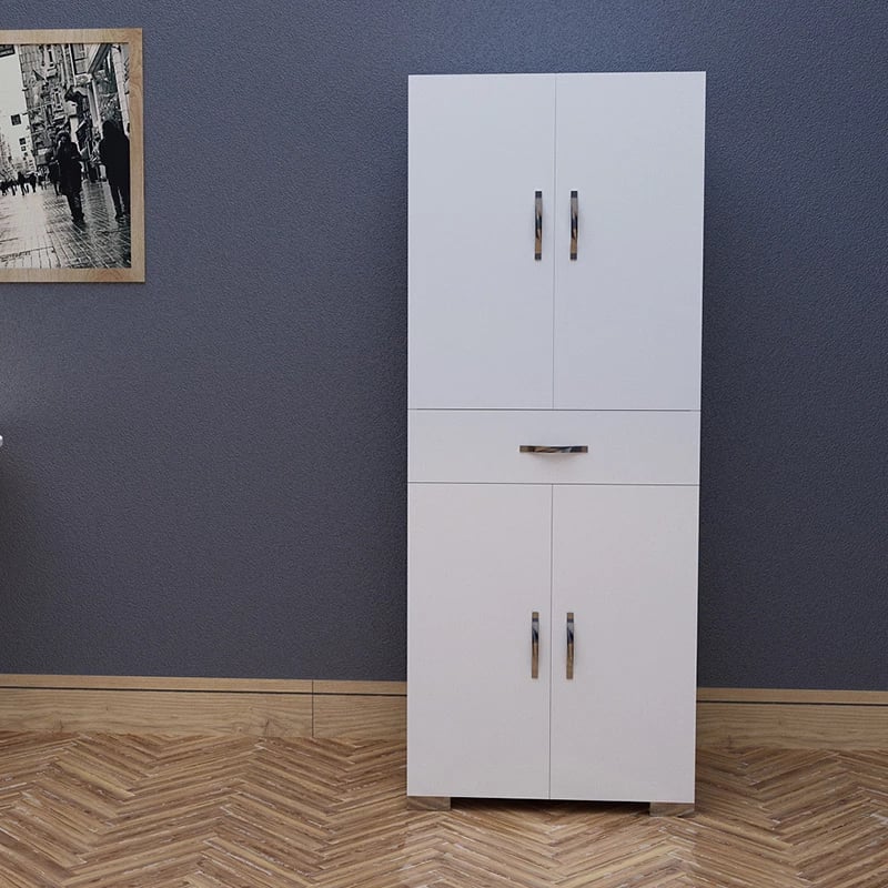 Dollap-kolonë Milou i bardhë 59x34.5x140cm