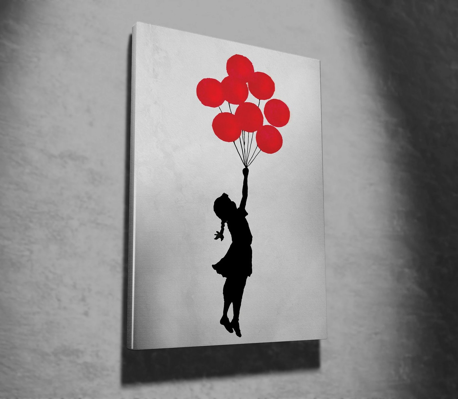 Pikturë dekorative në kanavacë, Flying Balloon Girl, shumëngjyrëshe, WY63, 50x70cm