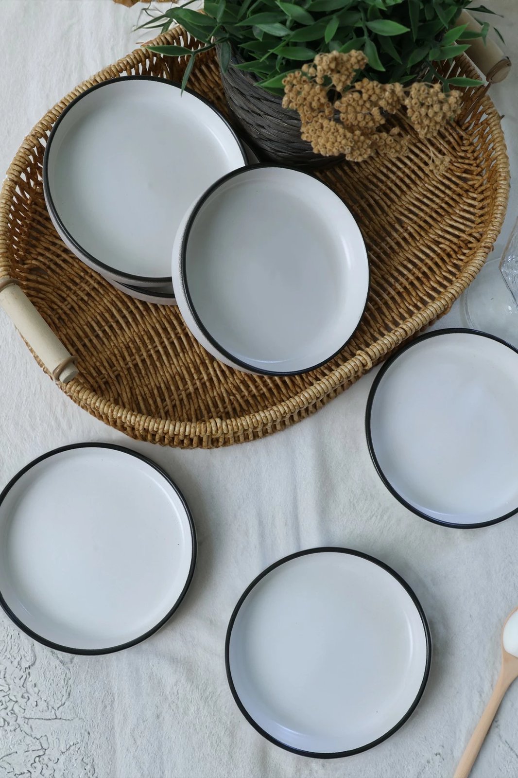 Set tasash për salcë, 6 copë, ngjyrë e bardhë mat, Hermia Concept, X00019024