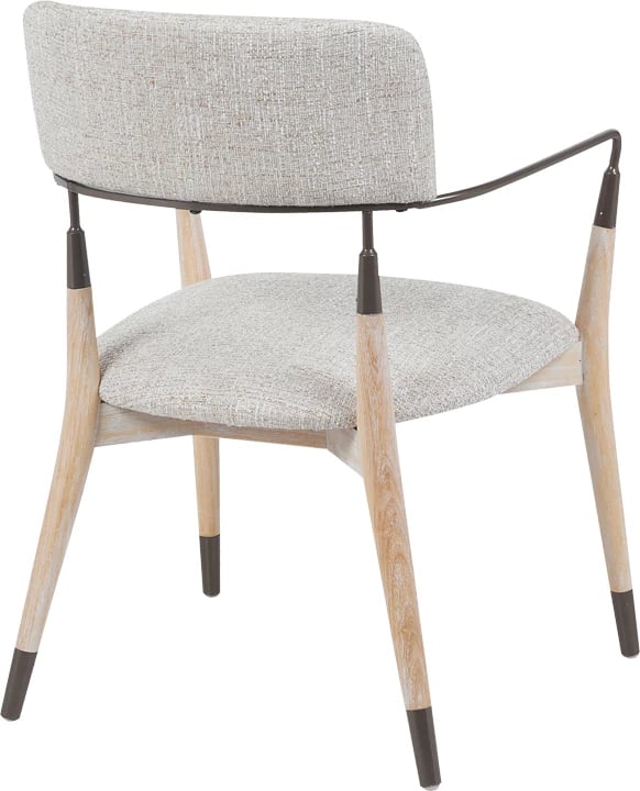 Karrige Sentana, metal-dru, stof bezhë-kafe, 56.5x56x79cm