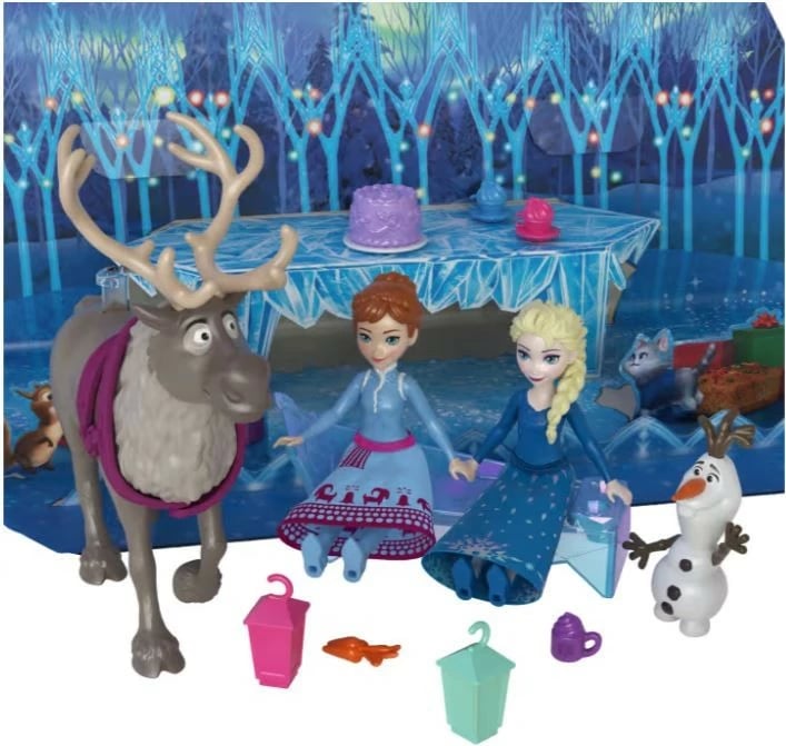 Kalendar adventi Disney Frozen Mattel HWX20, set lodrash, për vajza