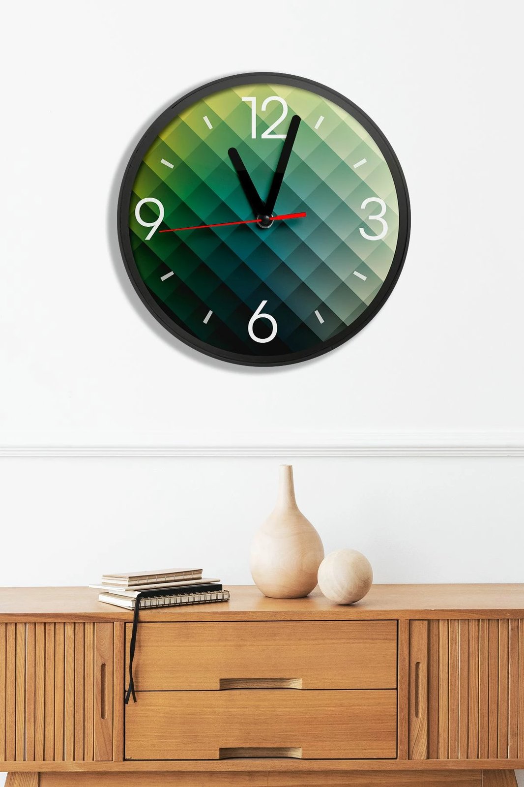 Orë muri dekorative MDF, shumëngjyrëshe, Wallity, Artavessa3Dclock12