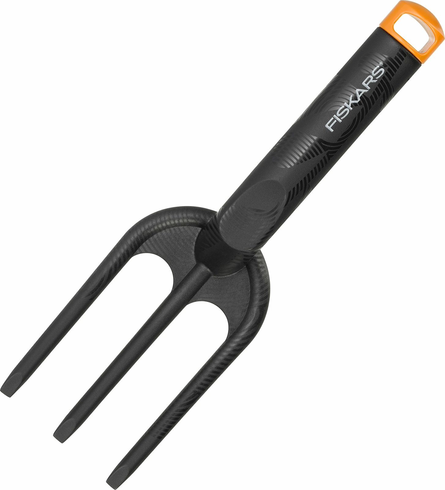 Sfurk dore Fiskars, për kultivim, zezë/ portokalli