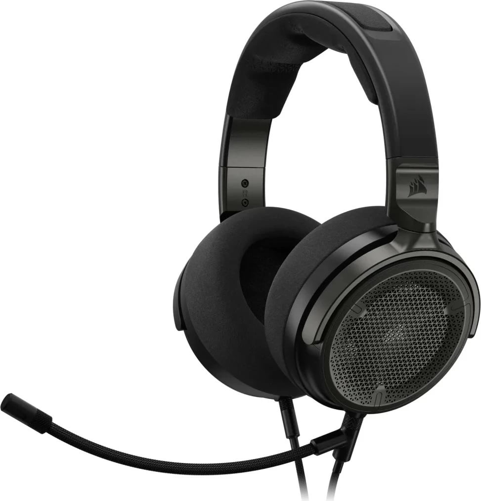 Kufje Corsair Virtuoso Pro Carbon, me mikrofon të shkëputshëm, ngjyrë e zezë