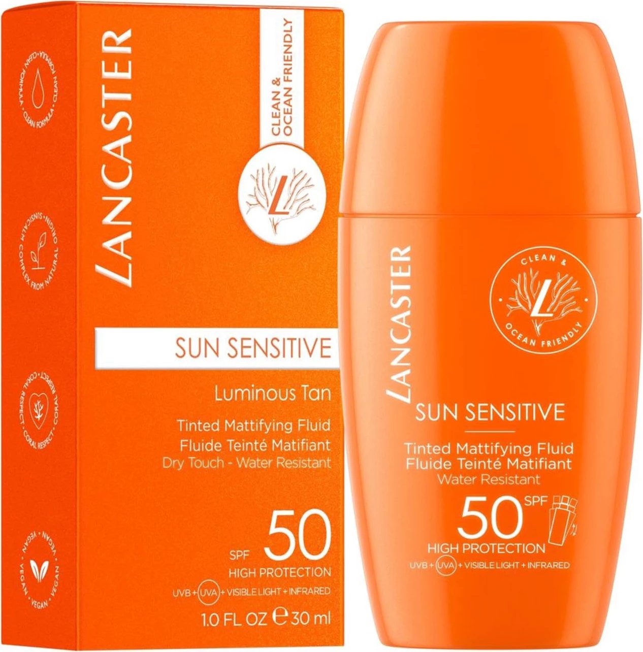 Krem dielli matifikues me ngjyrë Lancaster Sun Sensitive unisex 30ml