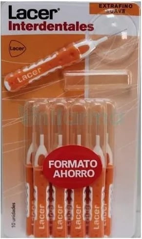 Furça interdentale Lacer Extra Fine Soft Straight unisex 10 copë