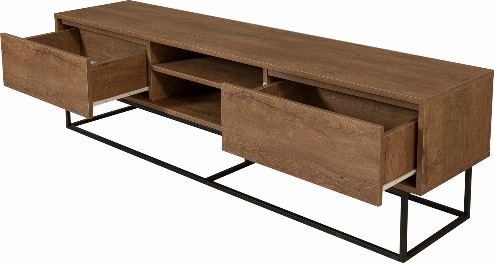 Komodë TV Hanah Home, Rodez 180, ngjyrë arre dhe e zezë