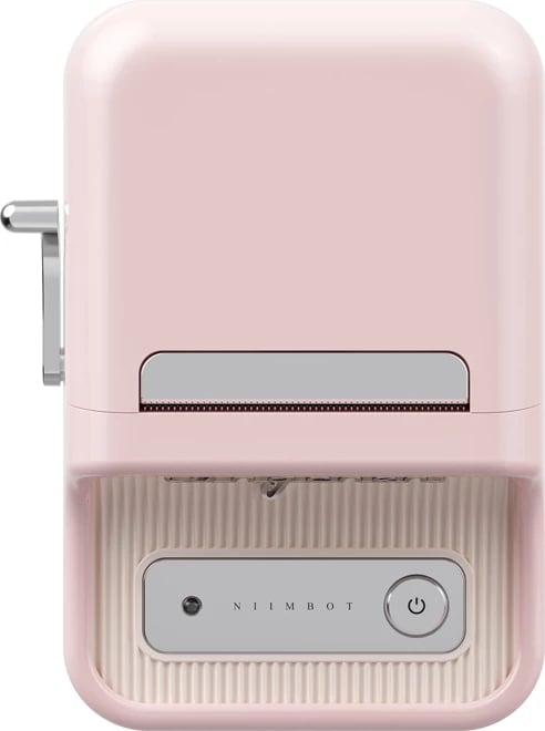 Printer etiketash termik portativ, NIIMBOT B21S, 203 dpi, gjerësi rrotulle 20–48 mm, Bluetooth, USB-C, bateri 1200 mAh, rozë