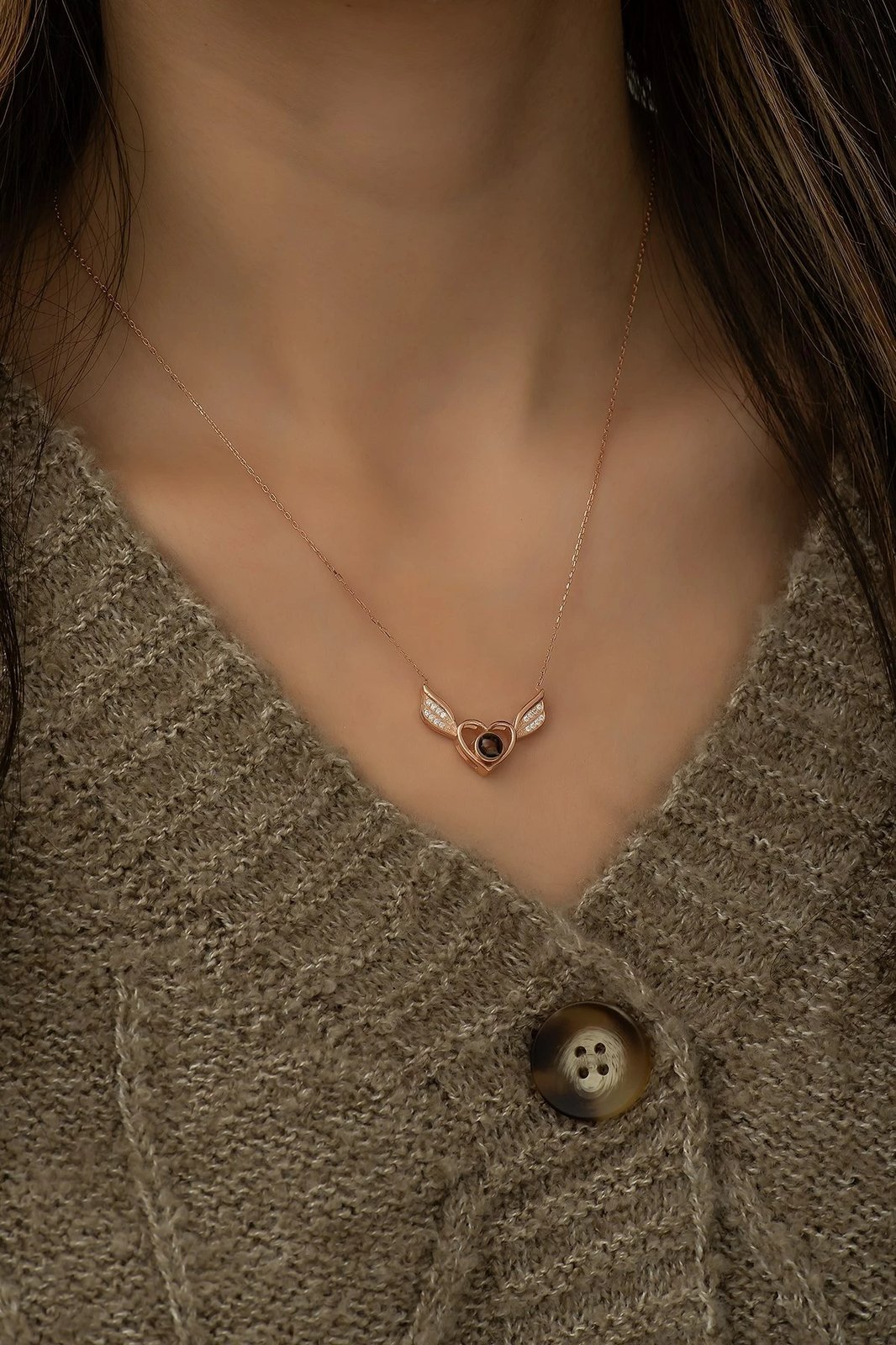 Qafore argjendi Jumeon, TRDYL612, ngjyrë rozë e artë, e zezë, e bardhë