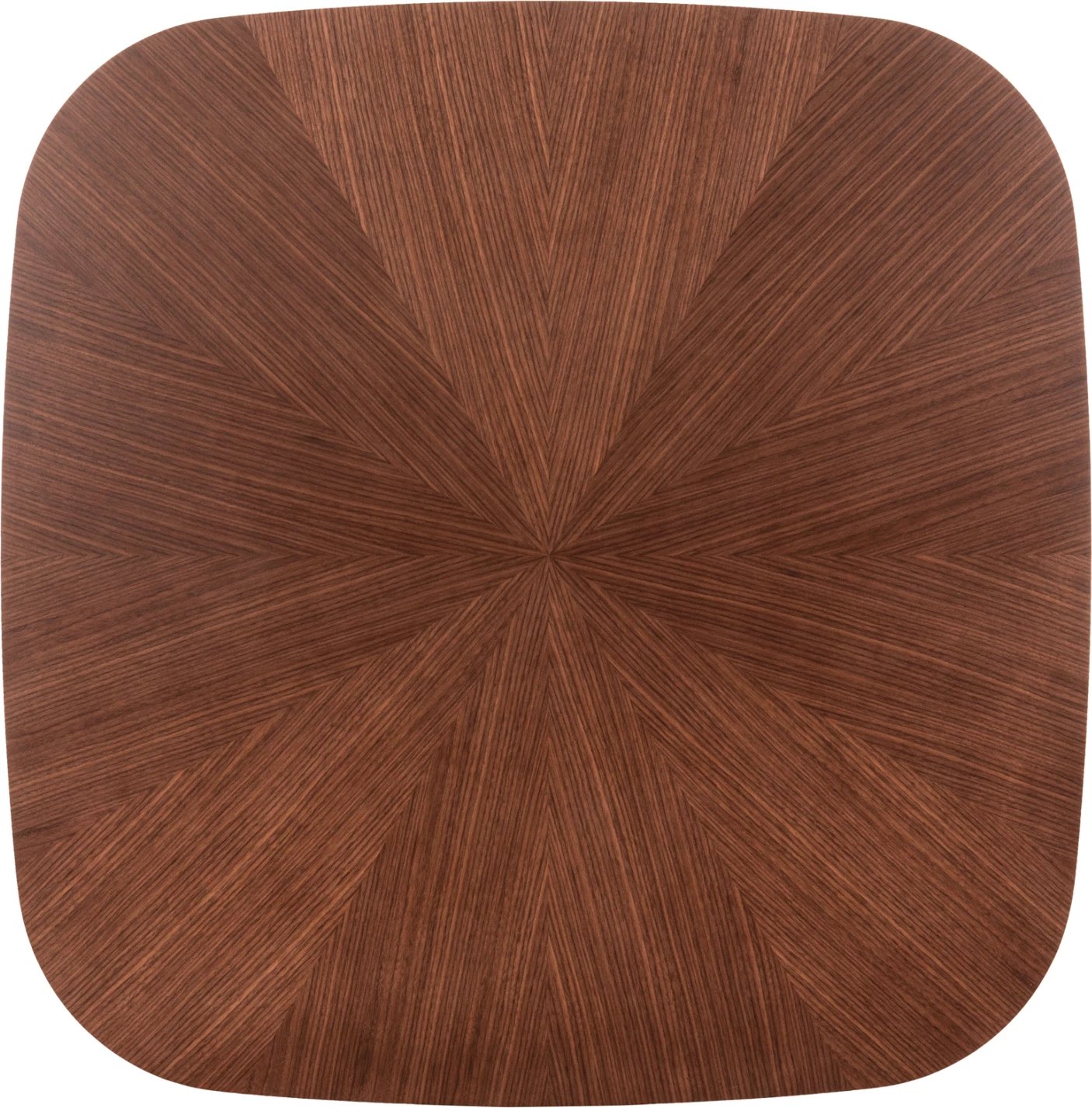 Tavolinë ngrënieje RINER, MDF, sunburst, ngjyrë arre, 150x150x75H cm