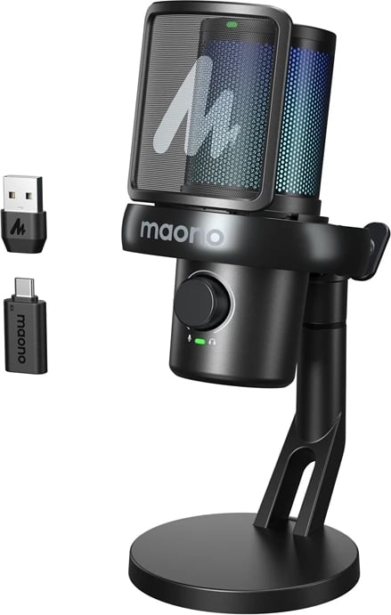 Mikrofon kondensator wireless Maono DM40 Pro, AI Voice Changer, RGB, i zi