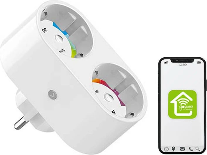 Prizë smart Gosund SP211, WiFi, 2 dalje, 3680W, e bardhë
