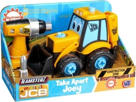 Lodër ekskavator JCB Teamster, me mjet ndërtimi, Elektronik, Verdhë